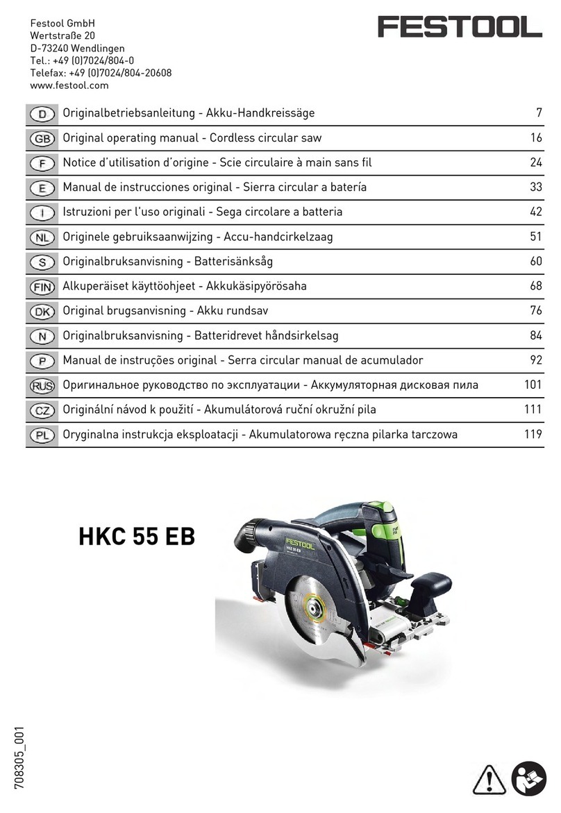 Festool HKC 55 EB Installation instructions