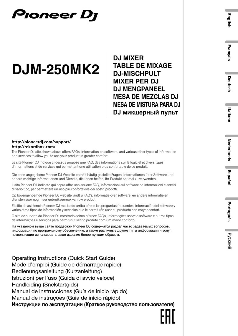 PIONEER DJ DJM-250MK2 operating instructions