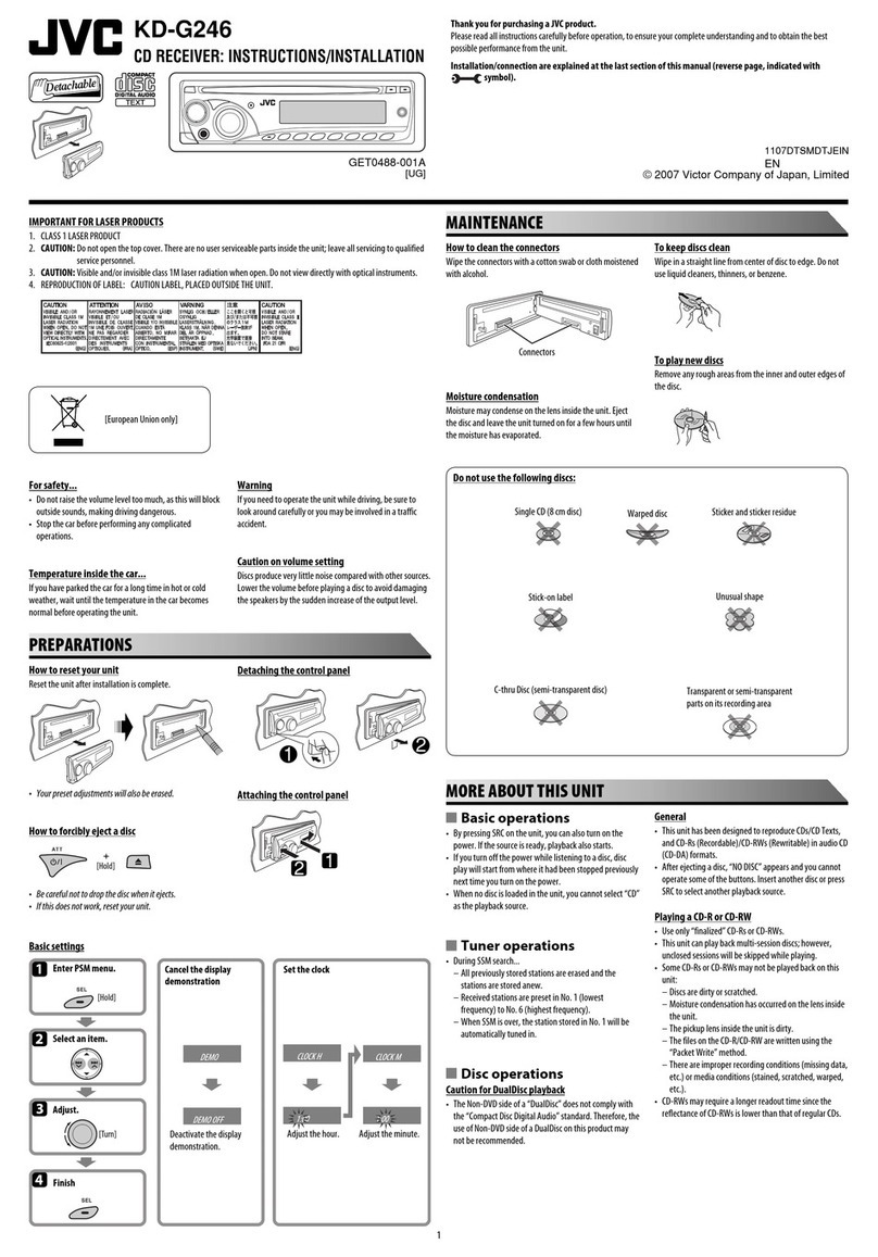 JVC KD-G246 User manual