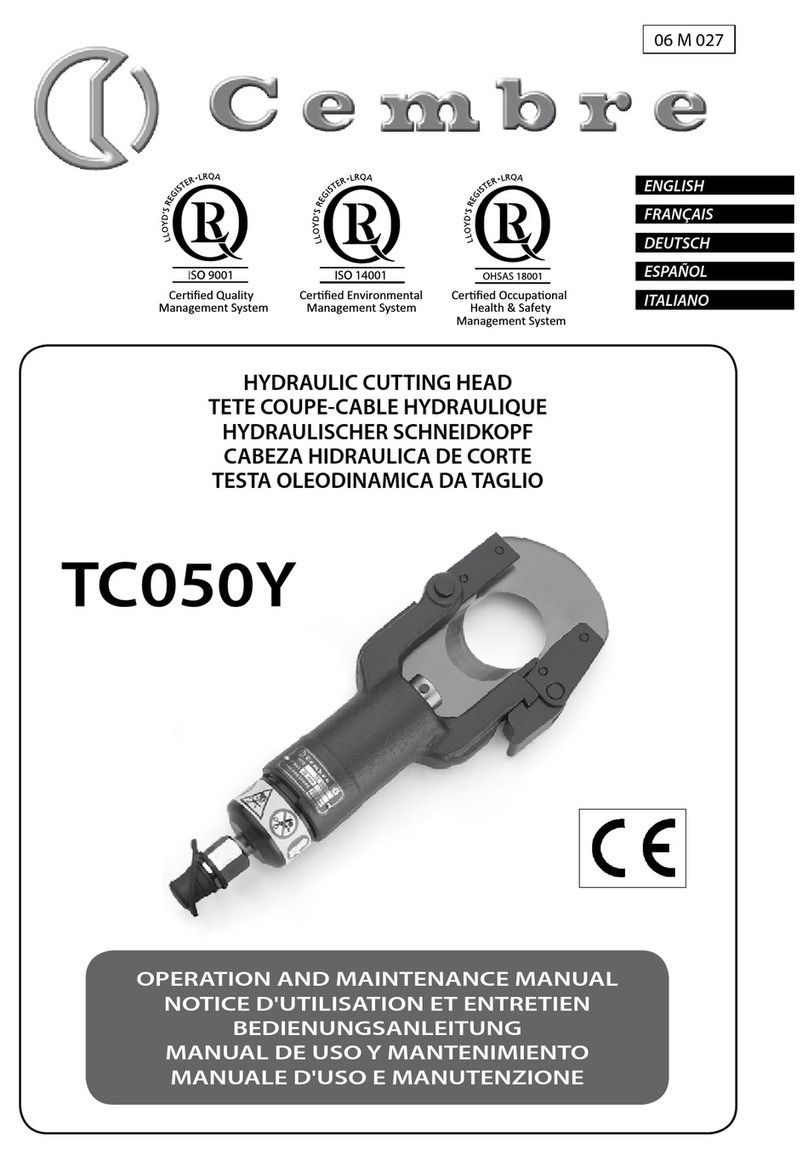 Cembre TC050Y Operation and maintenance manual