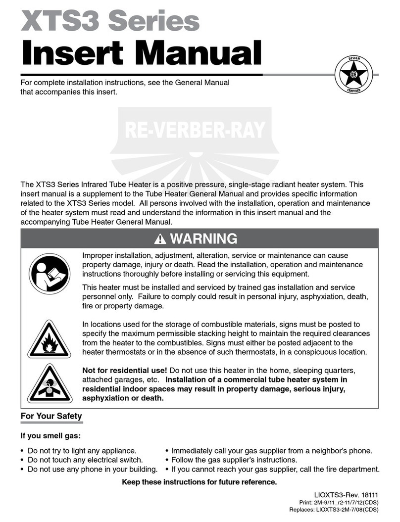 Re-Verber-Ray XTS3-20-60 Insert manual