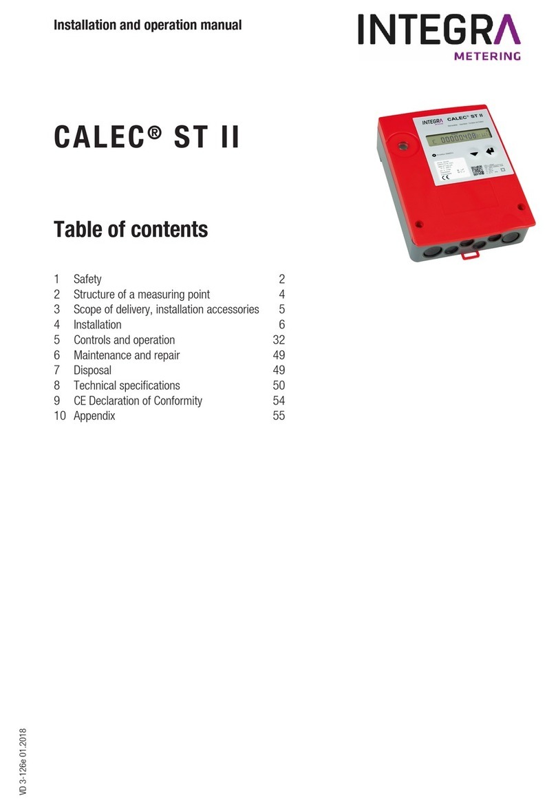 Integra CALEC ST II Installation and operation manual
