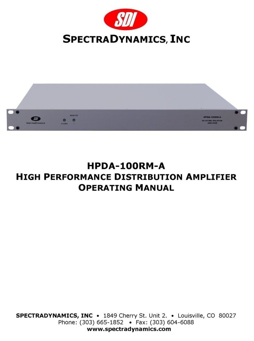 SpectraDynamics HPDA-100RM-A User manual SpectraDynamics HPDA-100RM-A User manual