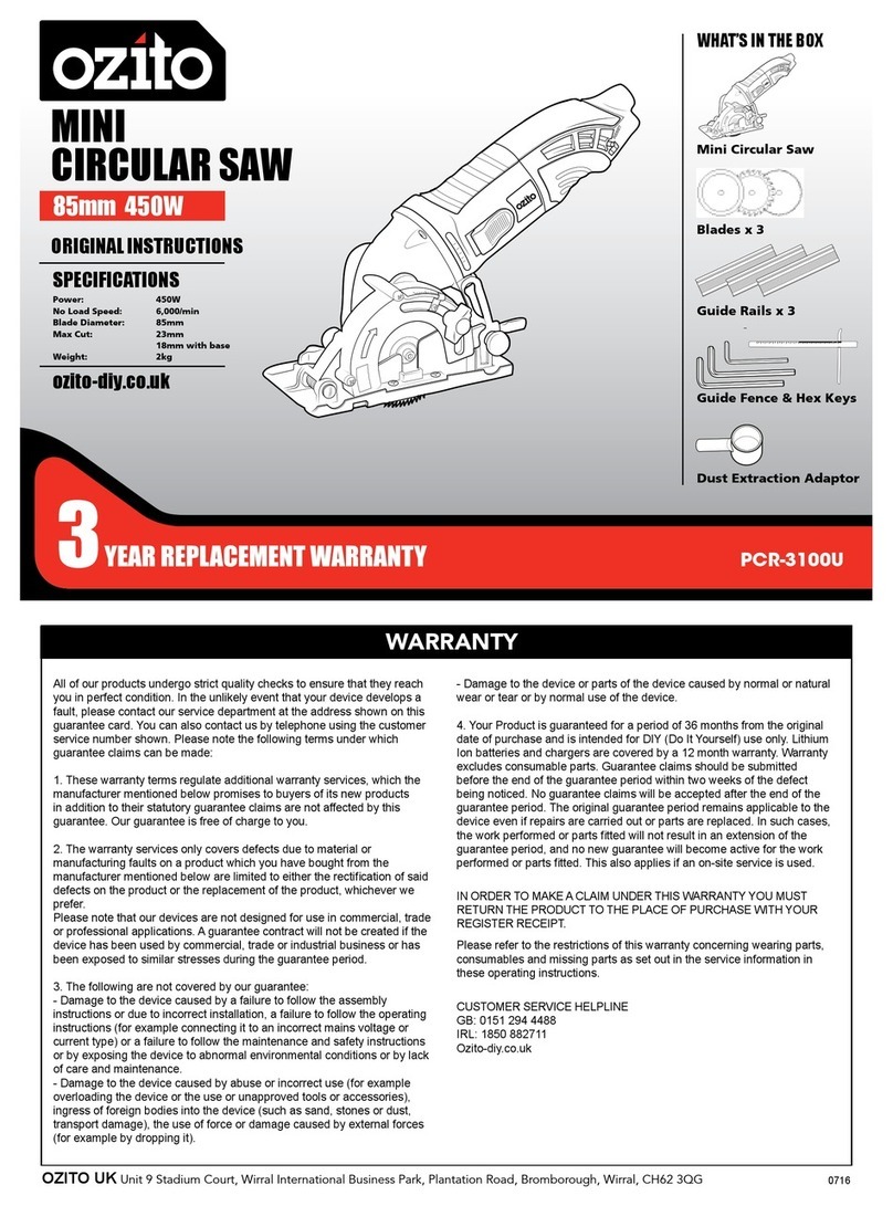 Ozito PCR-3100U User manual