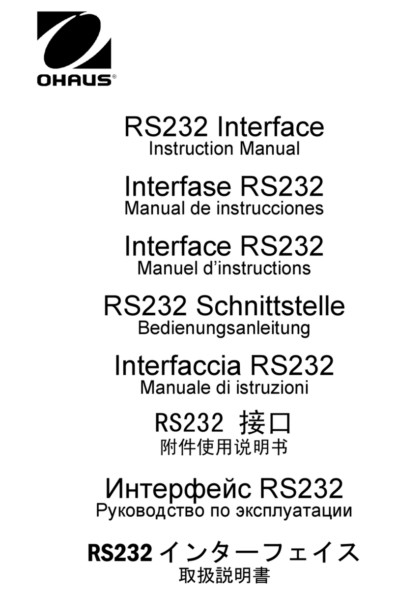 OHAUS RS232 instruction manual