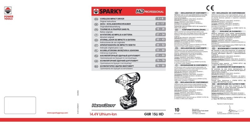 Sparky Group GUR 15Li HD Original instructions