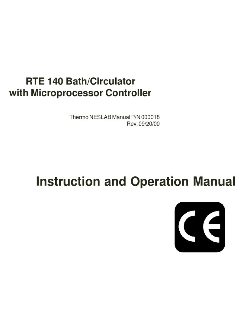 Thermo Neslab RTE 140 Instruction and operation manual