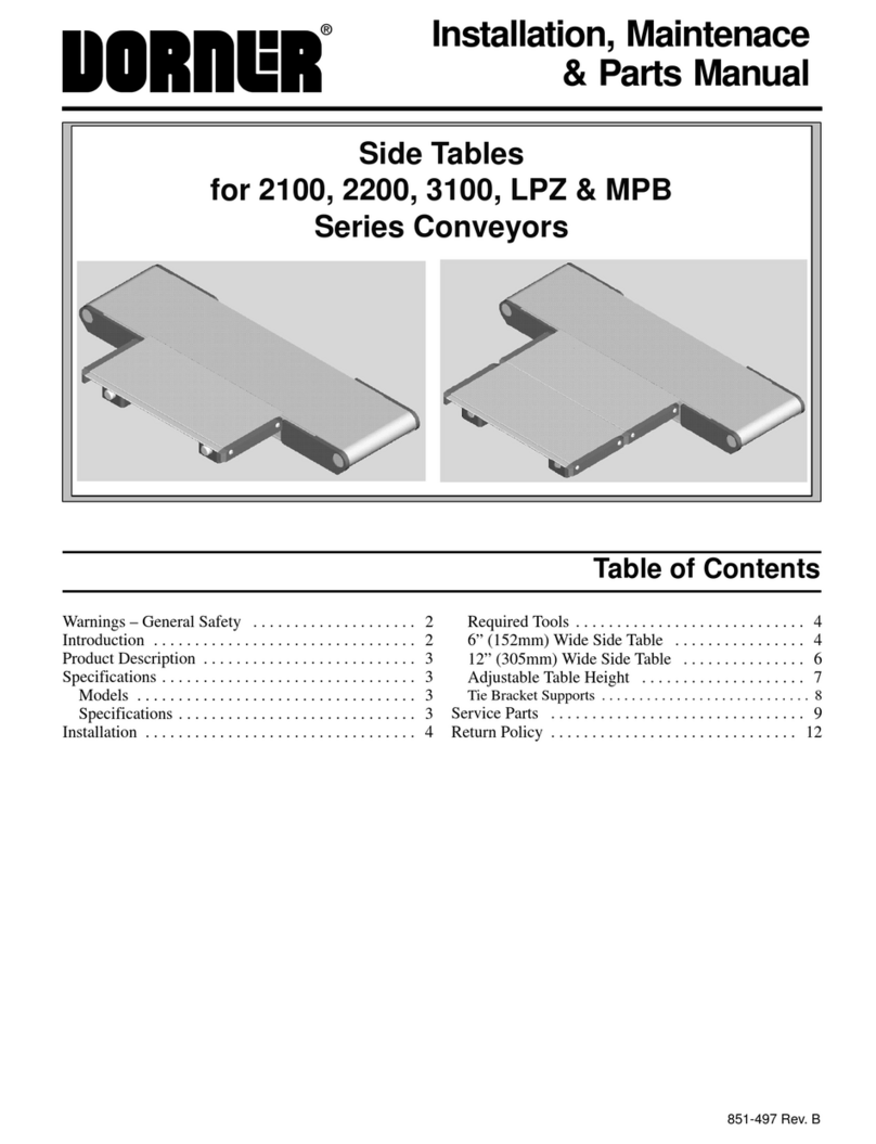 Dorner 2200 series Installation and Maintenance