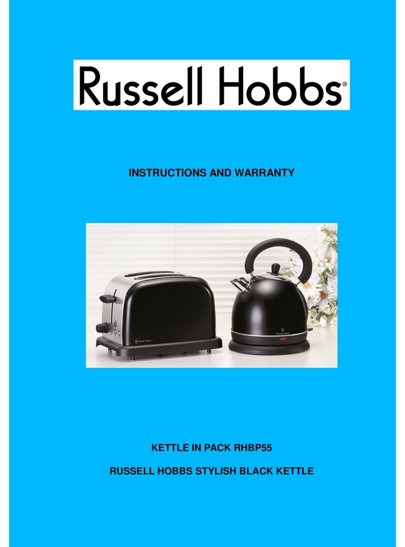 Russell Hobbs RHBP55 Instructions and warranty