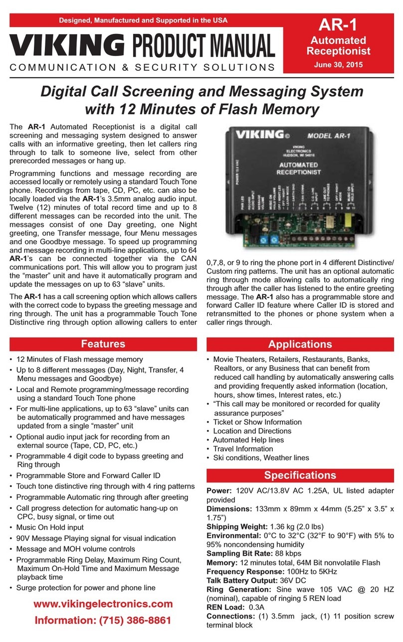 Viking Electronics AR-1 product manual
