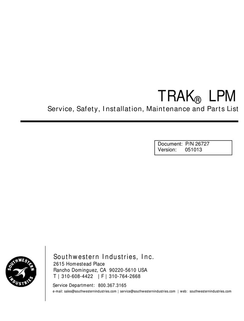 Southwestern Industries TRAK LPM Installation, maintenance and user instructions