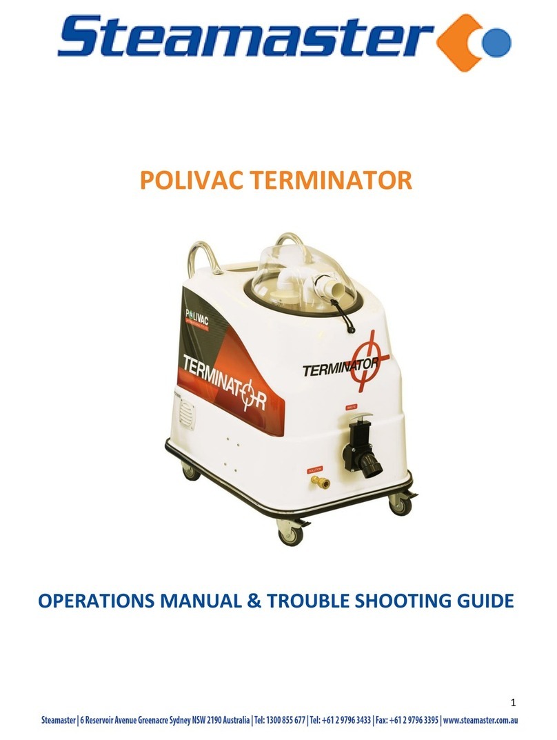 Steamaster POLIVAC TERMINATOR OPERATIONS MANUAL & TROUBLE SHOOTING GUIDE