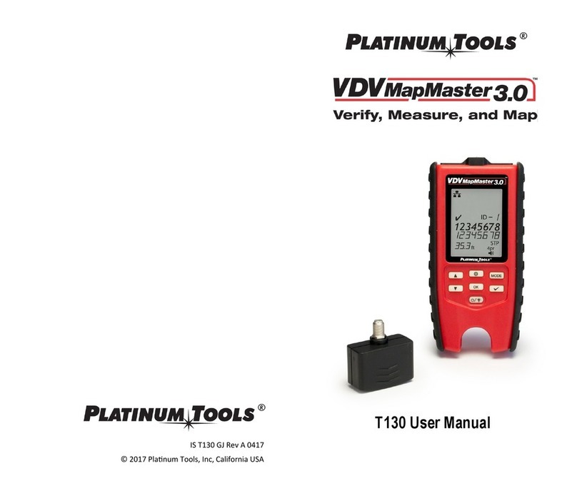 Platinum Tools VDV MapMaster 3.0 T130 user manual