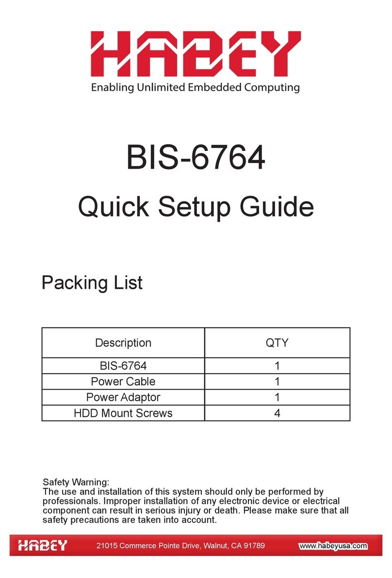 Habey BIS-6764 Quick setup guide