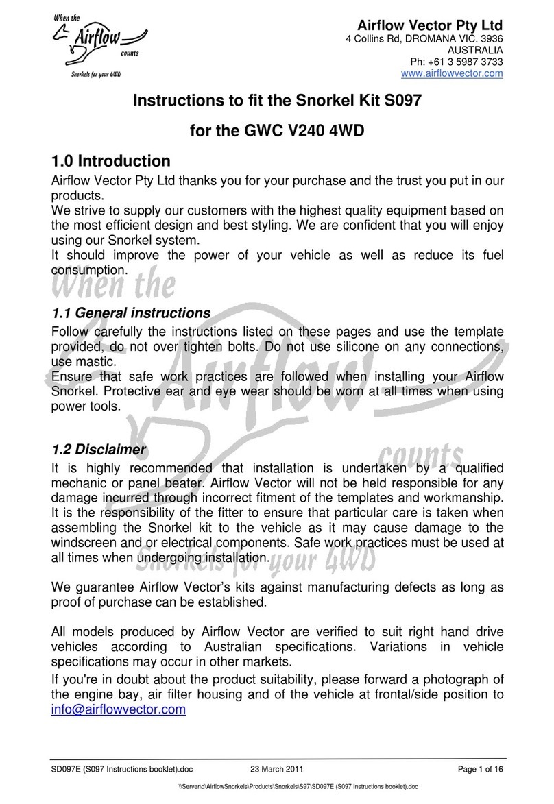 Airflow Vector Pty S097 instructions