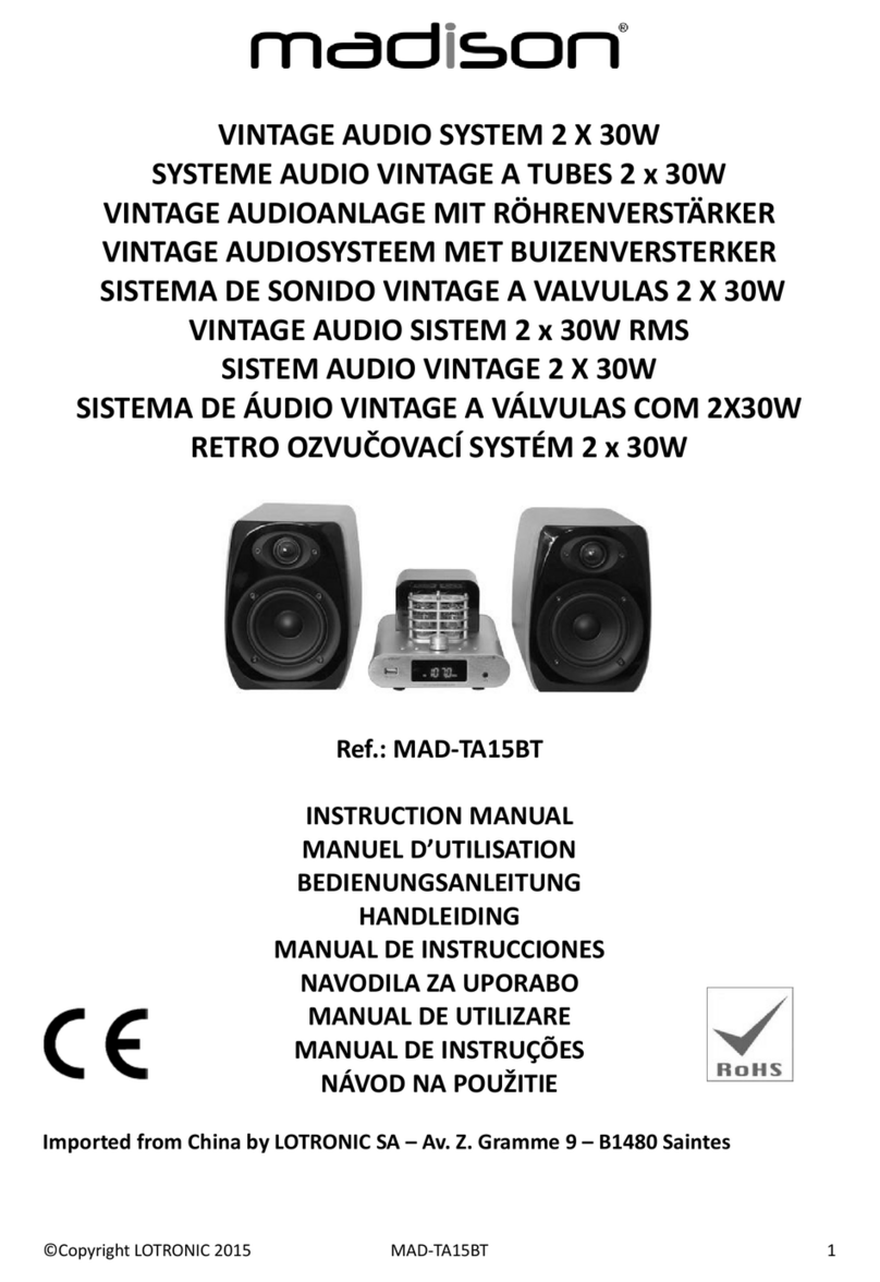 Madison MAD-TA15BT instruction manual