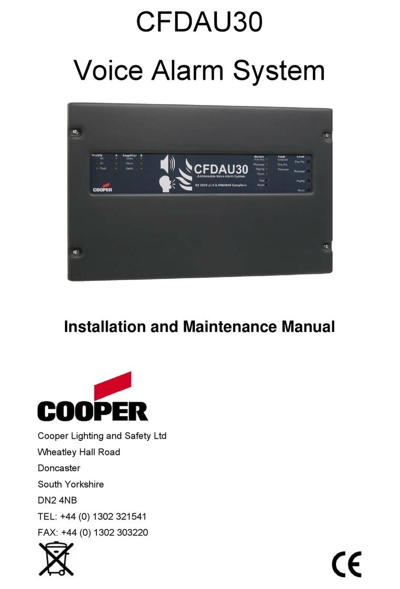 Cooper CFDAU30 Installation and maintenance manual Cooper CFDAU30 Installation and maintenance manual