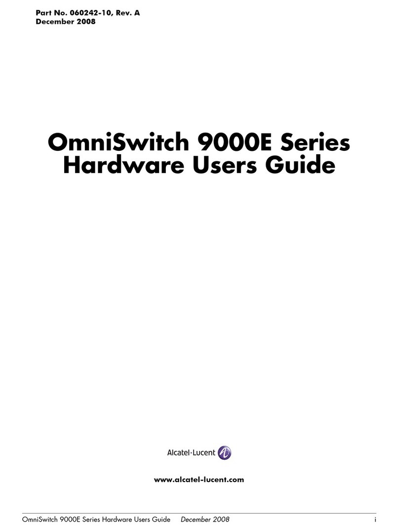 Alcatel-Lucent OmniSwitch 9800E Hardware user's guide