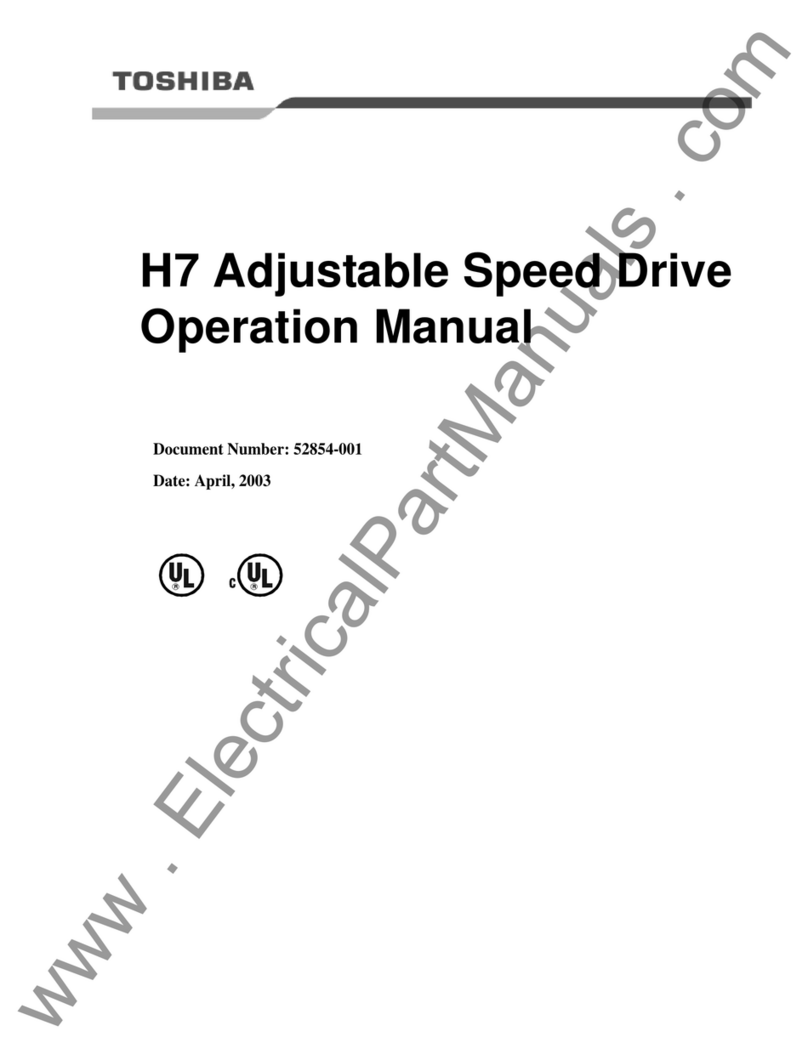 Toshiba Adjustable Speed Drive H7 Series Installation manual Toshiba Adjustable Speed Drive H7 Series Installation manual