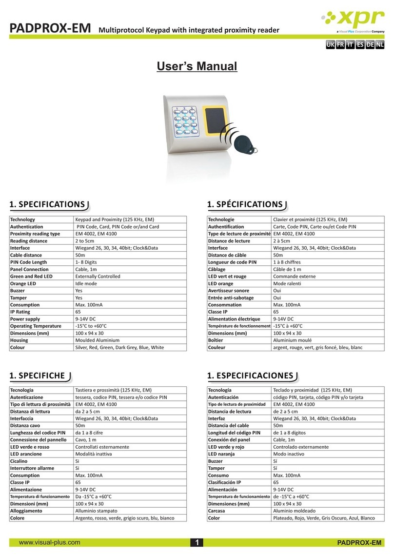 xpr PADPROX-EM user manual