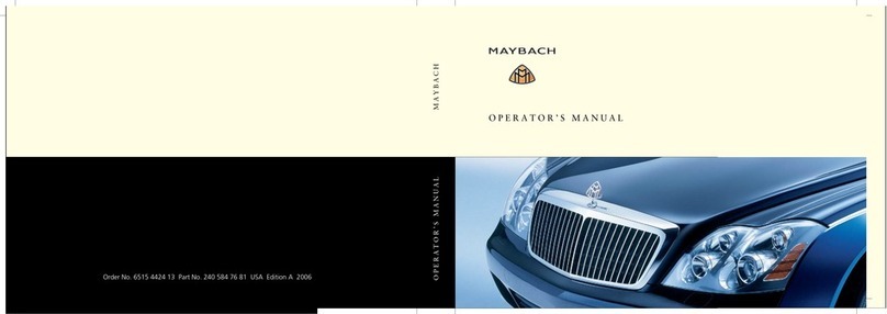 MAYBACH 57 Operator's manual