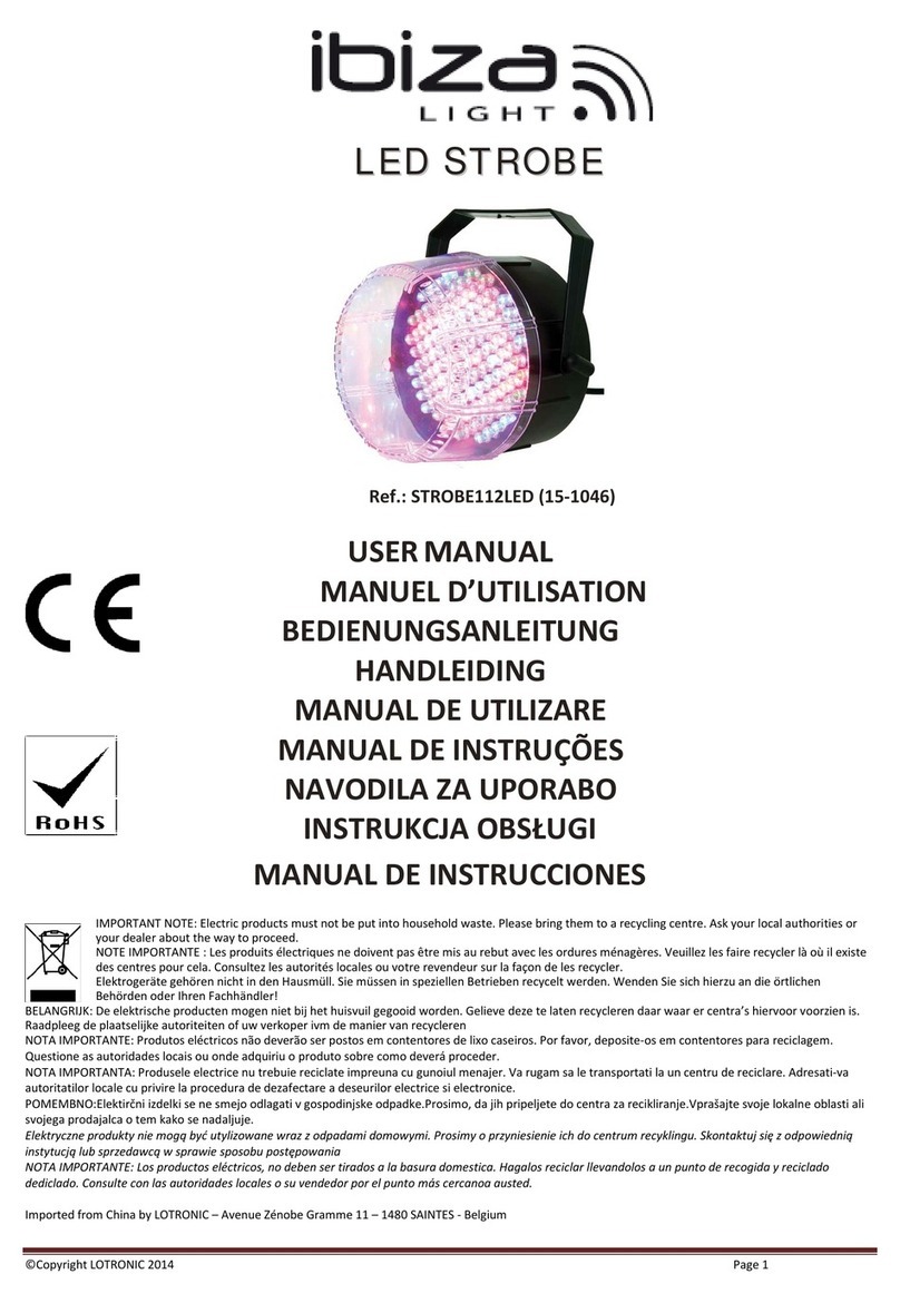 Ibiza STROBE112LED user manual