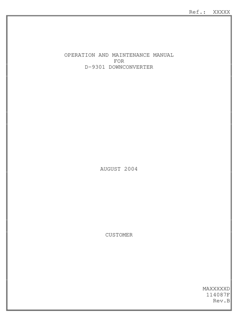 Miteq D-9301 Operation and maintenance manual