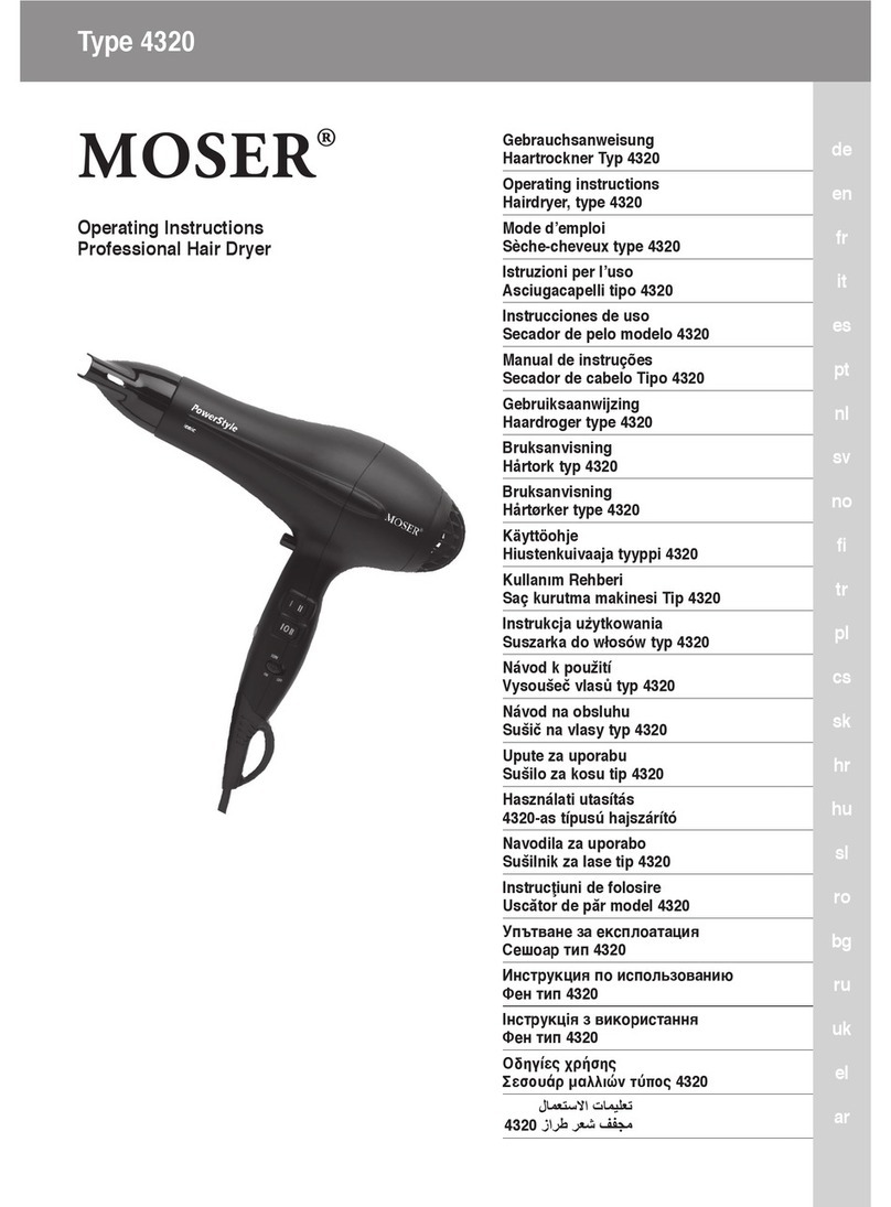 Moser 4320 User manual