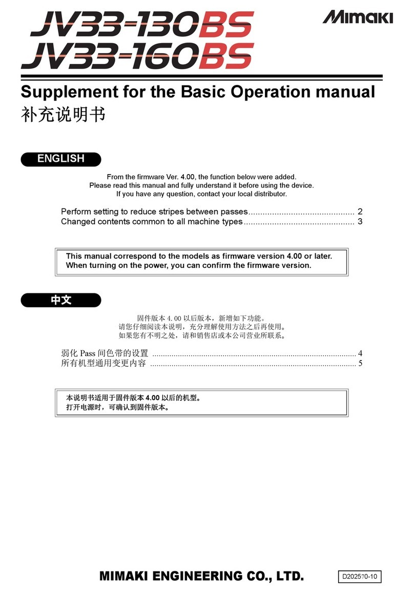 MIMAKI JV33-130BS Assembly instructions MIMAKI JV33-130BS Assembly instructions