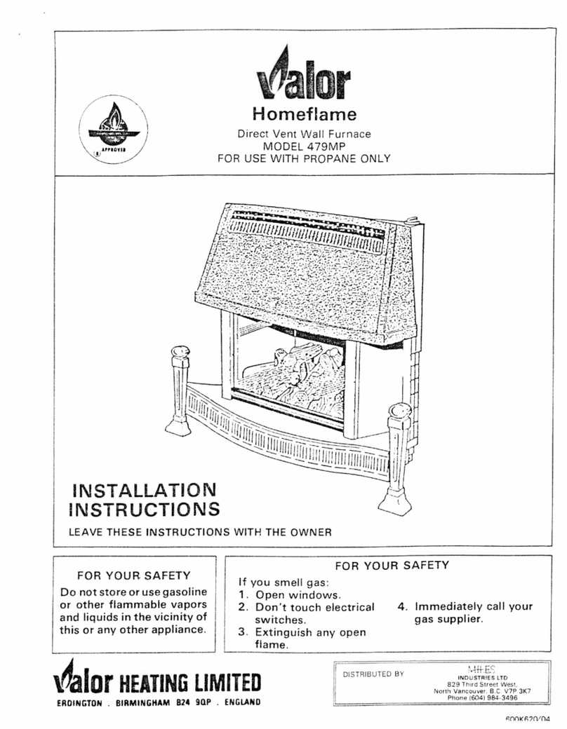 Valor 479MP installation instructions