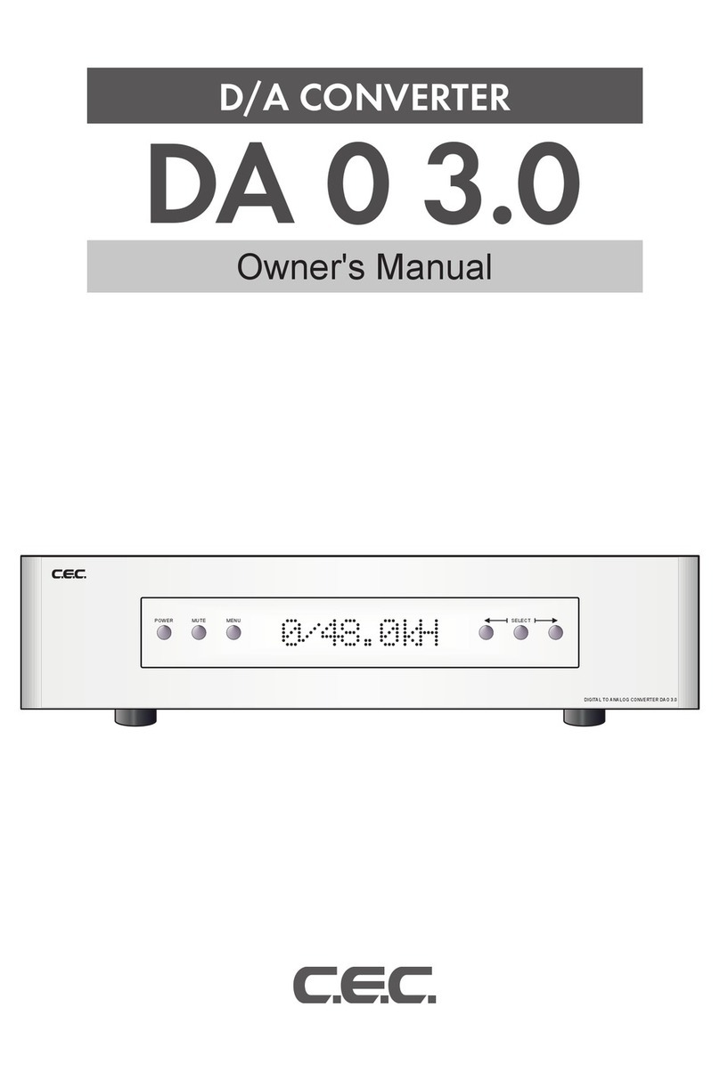 C.E.C. DA 0 3.0 owner's manual
