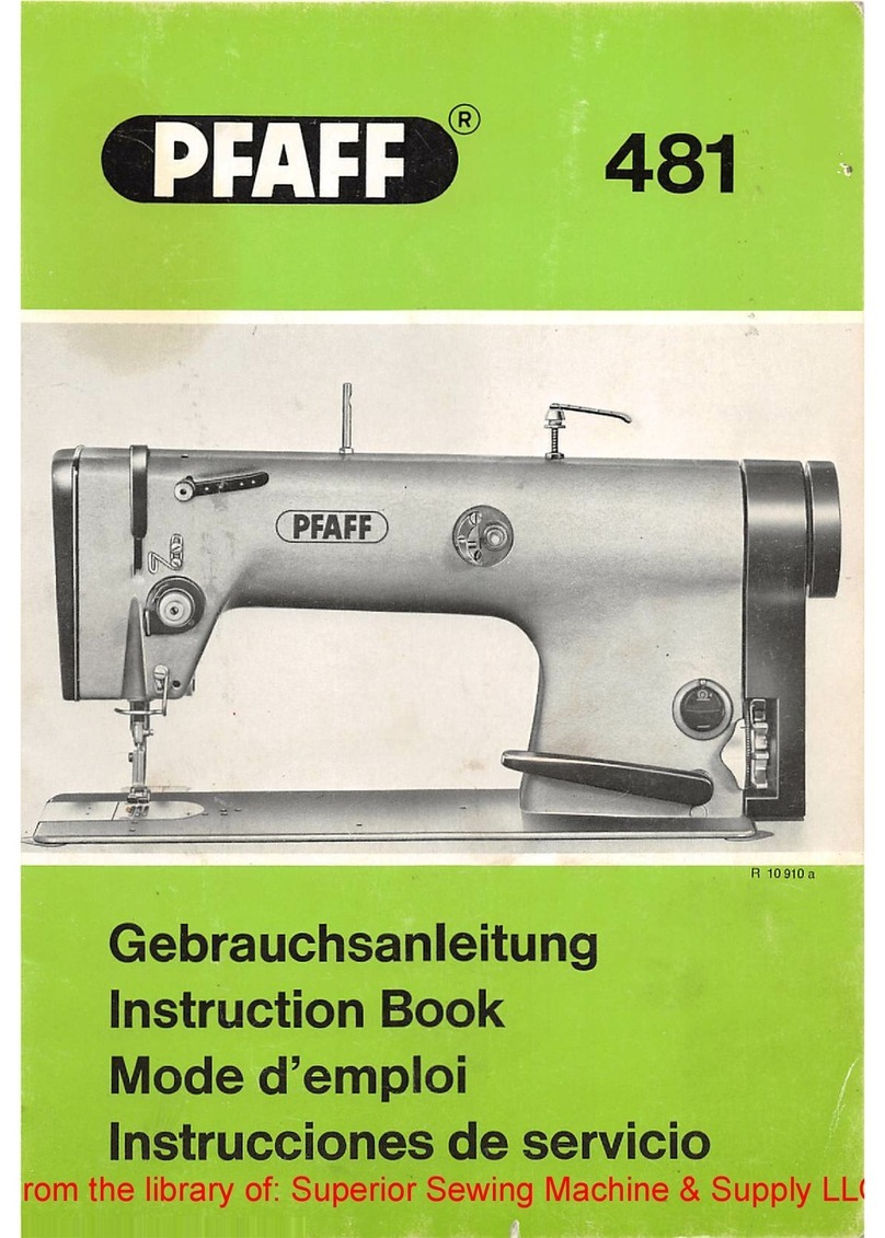 Pfaff 481 A User manual Pfaff 481 A User manual