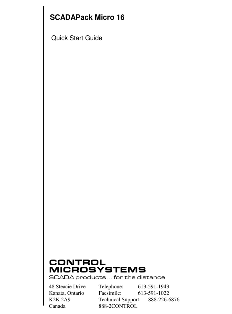 Control Microsystems SCADAPack Micro 16 quick start guide