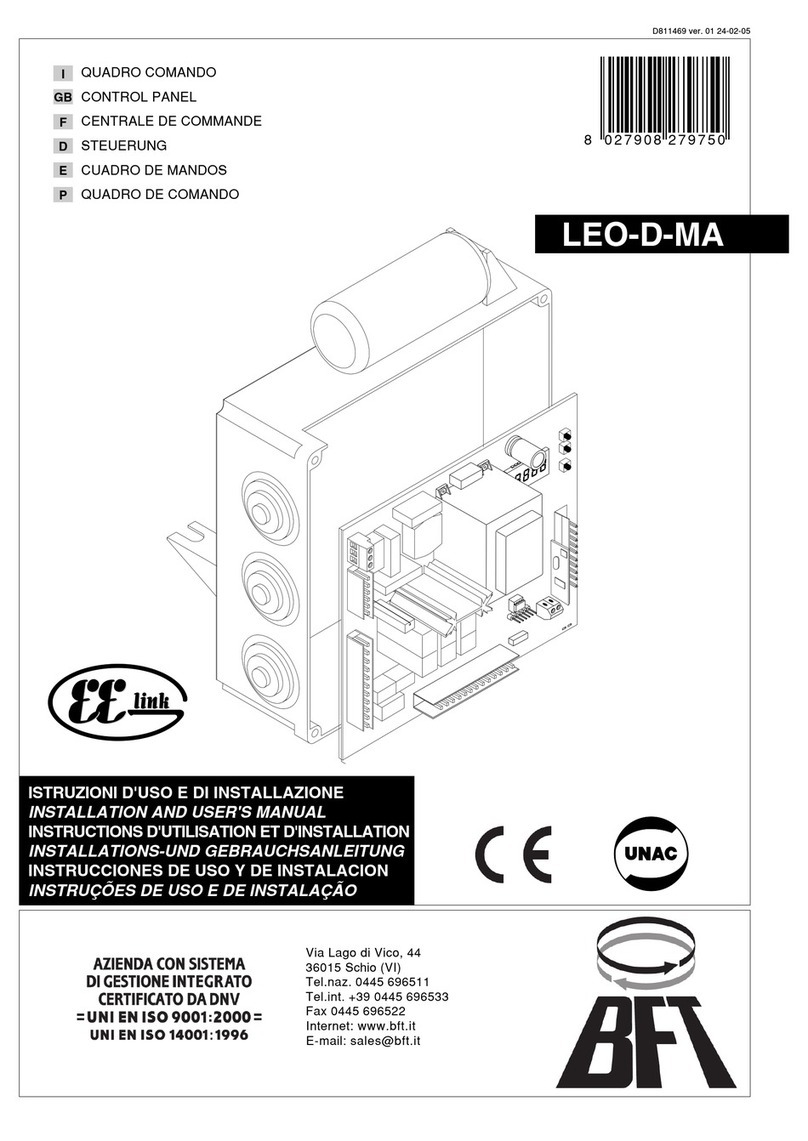 BFT LEO-D-MA Installation and user manual