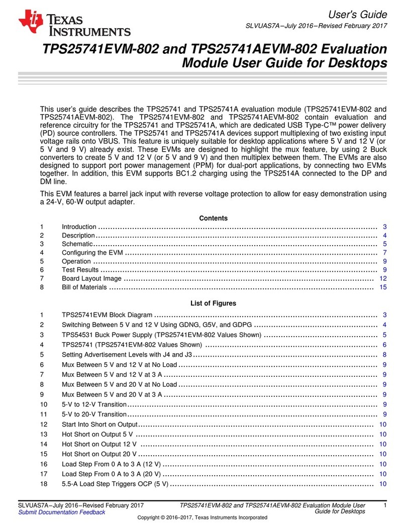 Texas Instruments TPS25741EVM-802 User manual