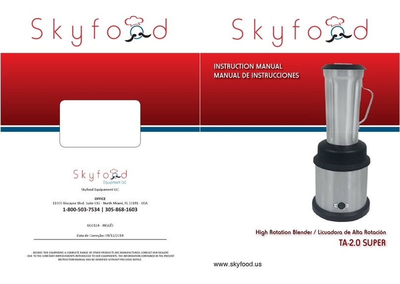 Skyfood TA-2.0 SUPER instruction manual