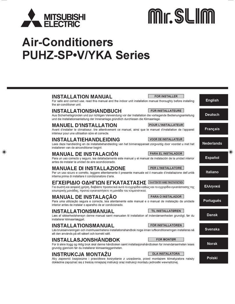 Mitsubishi Electric Mr.Slim PUHZ-SP125V User manual Mitsubishi Electric Mr.Slim PUHZ-SP125V User manual