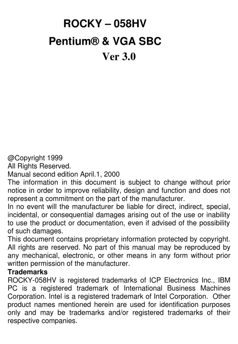 ICP Electronics ROCKY - 058HV User manual