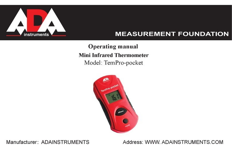 ADA INSTRUMENTS TemPro-pocket User manual