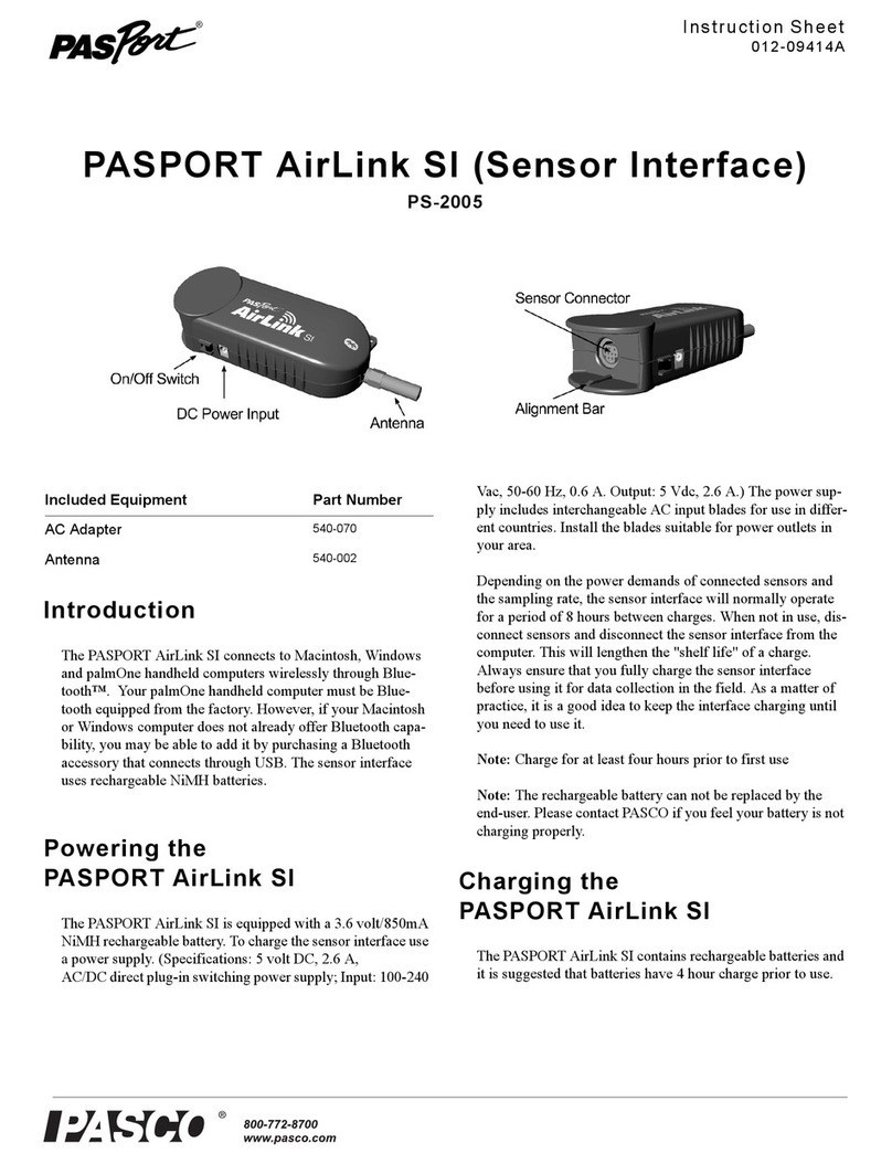 Pasport AirLink SI instruction sheet