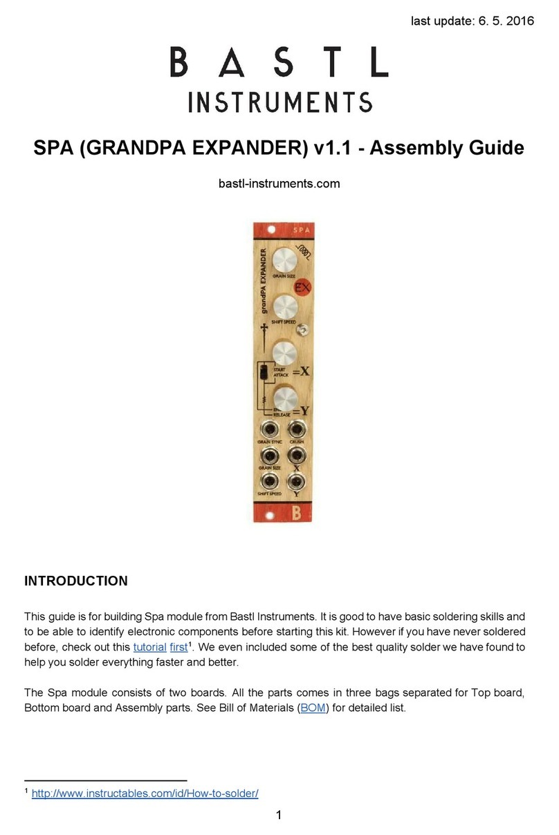 Bastl Instruments Spa User manual