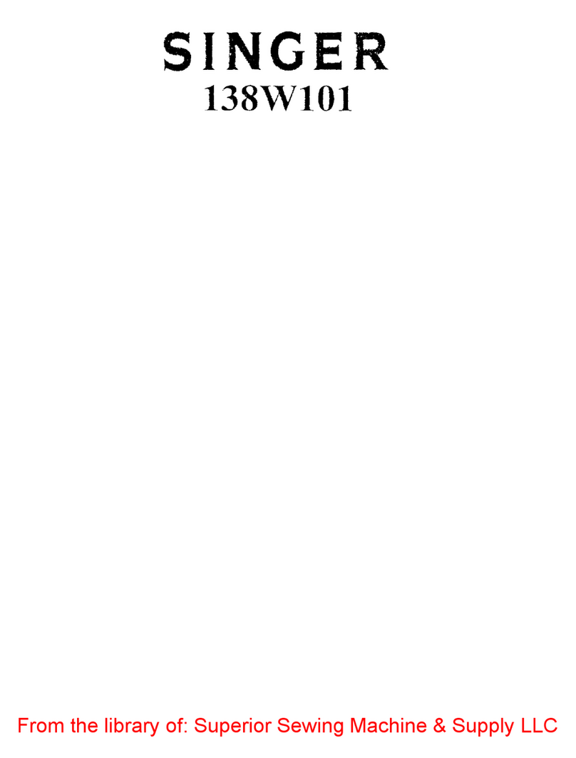 Singer 138W101 Quick start guide