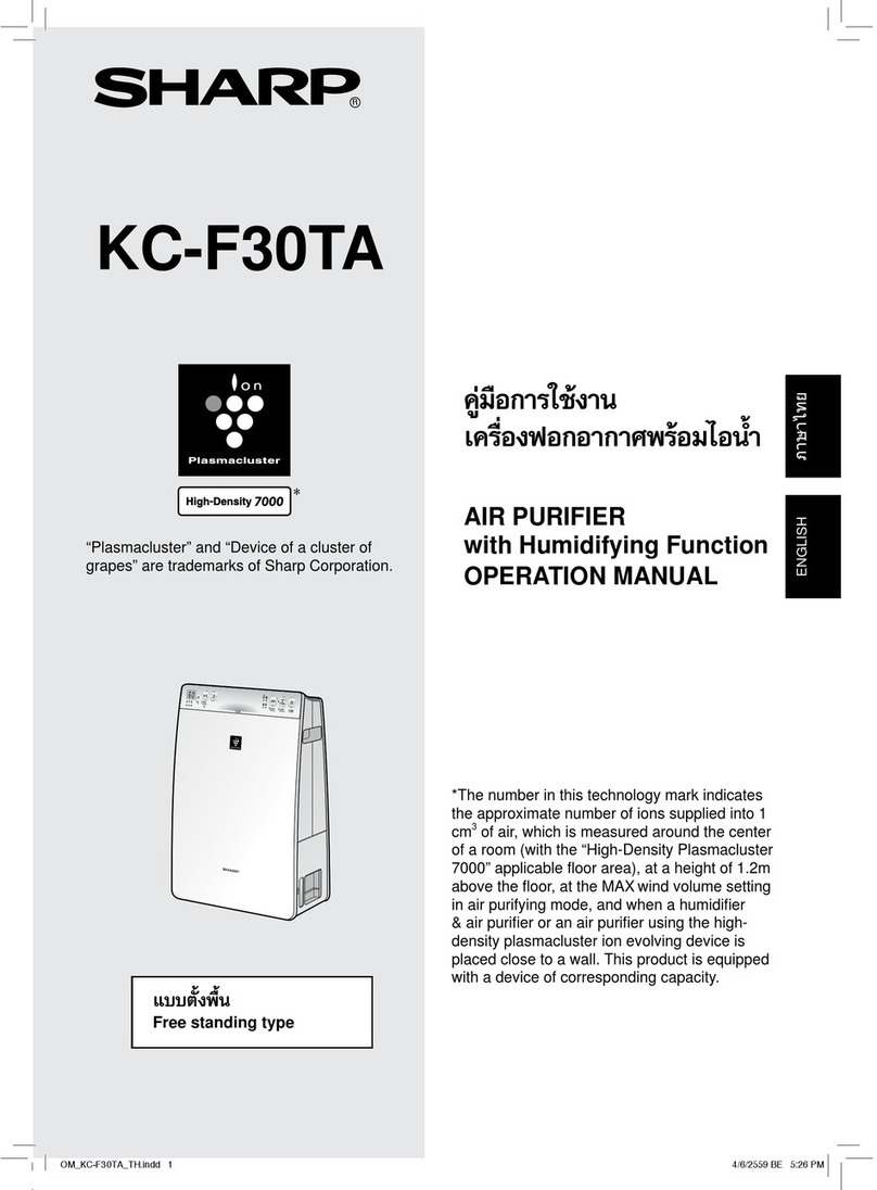 Sharp KC-F30TA Installation manual