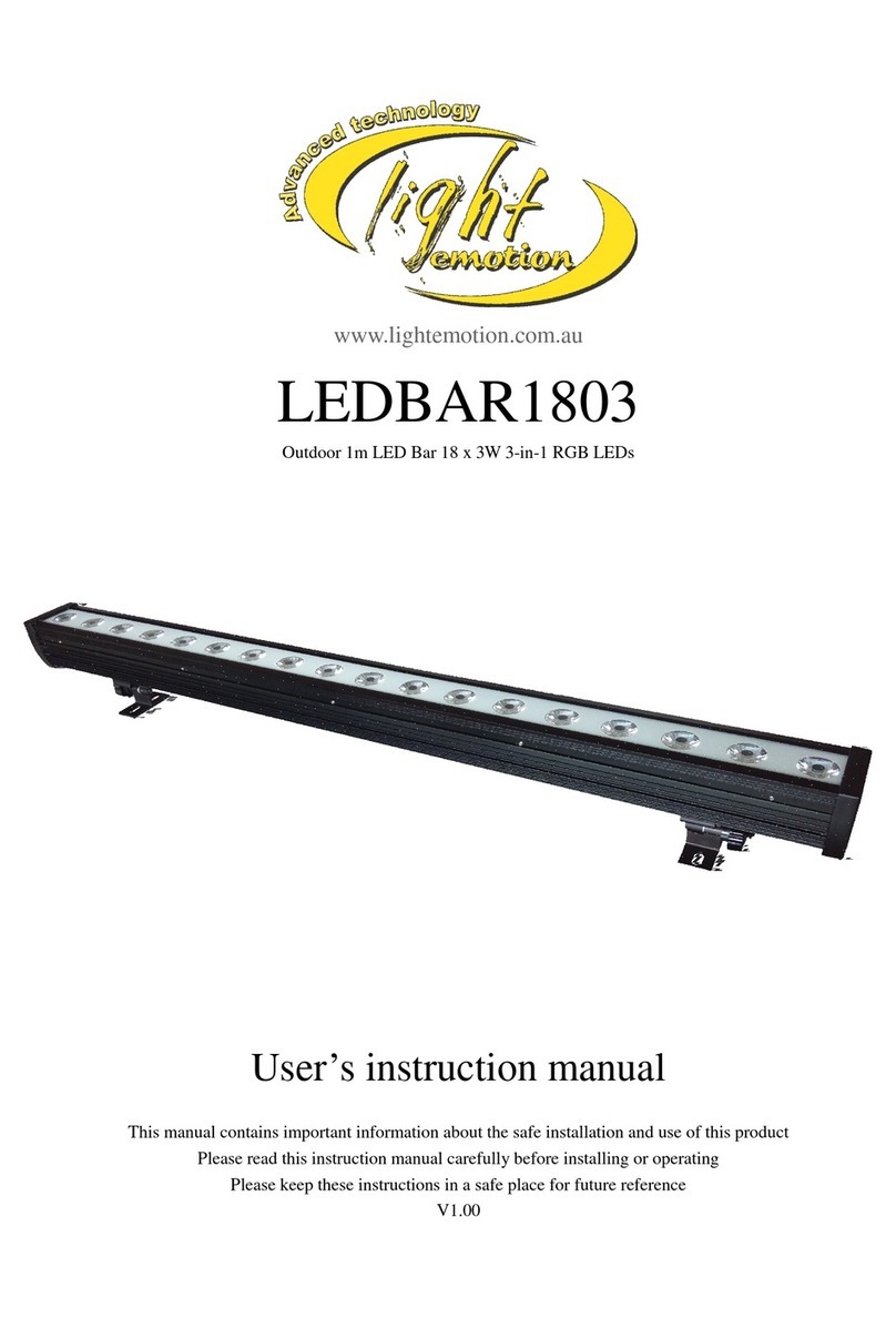 Light Emotion LEDBAR1803 Operator's manual Light Emotion LEDBAR1803 Operator's manual
