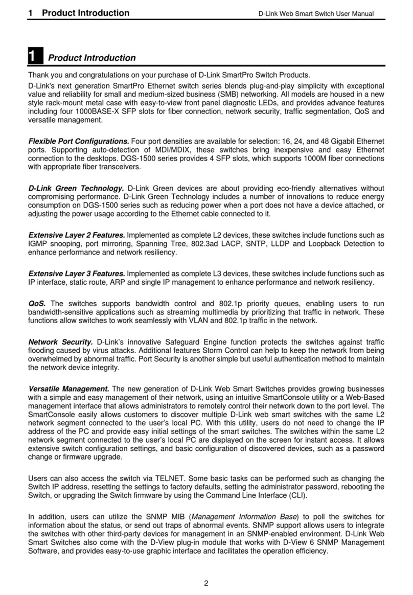 D-Link SmartPro DGS-1500-20 User manual