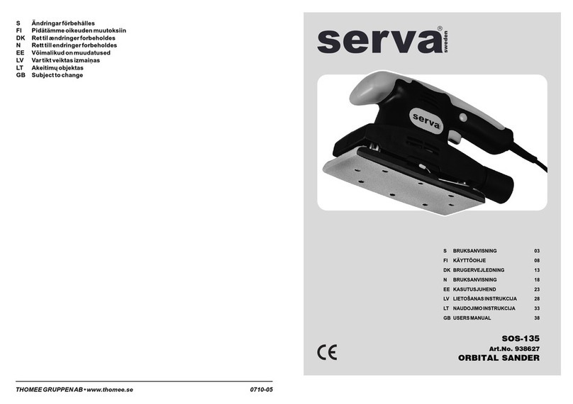 serva SOS-135 User manual