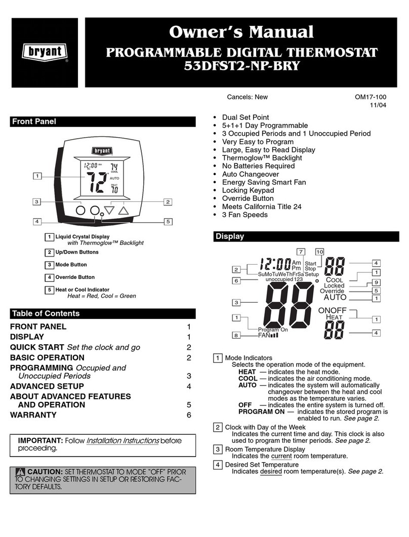 Bryant 53DFST2-NP-BRY User manual