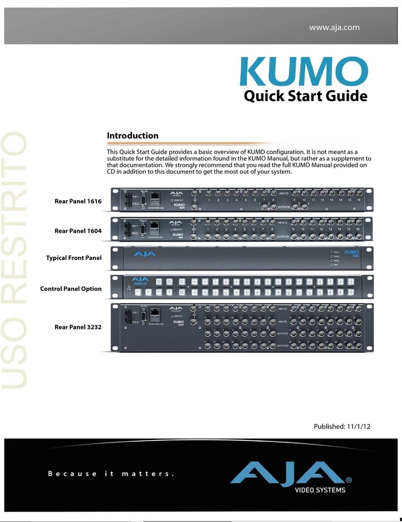 AJA kumo 1616 User manual