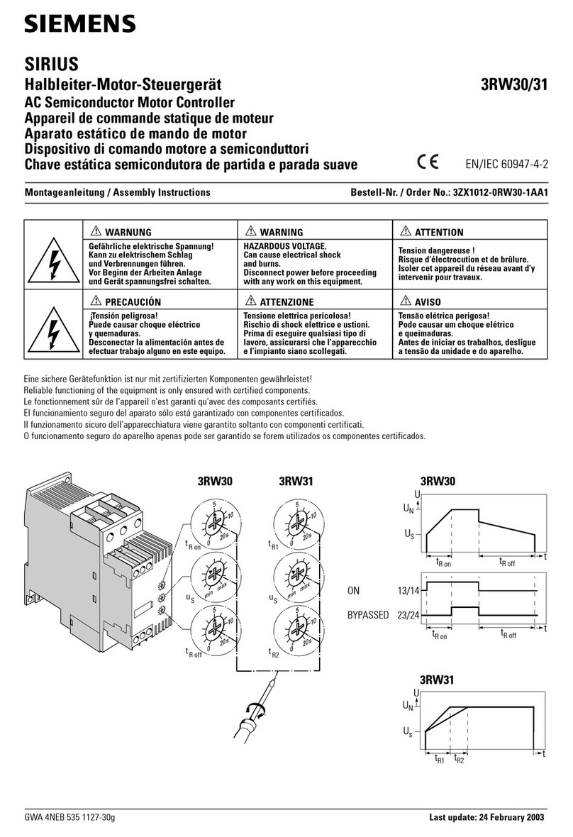 Siemens SIRIUS 3RW30 User manual