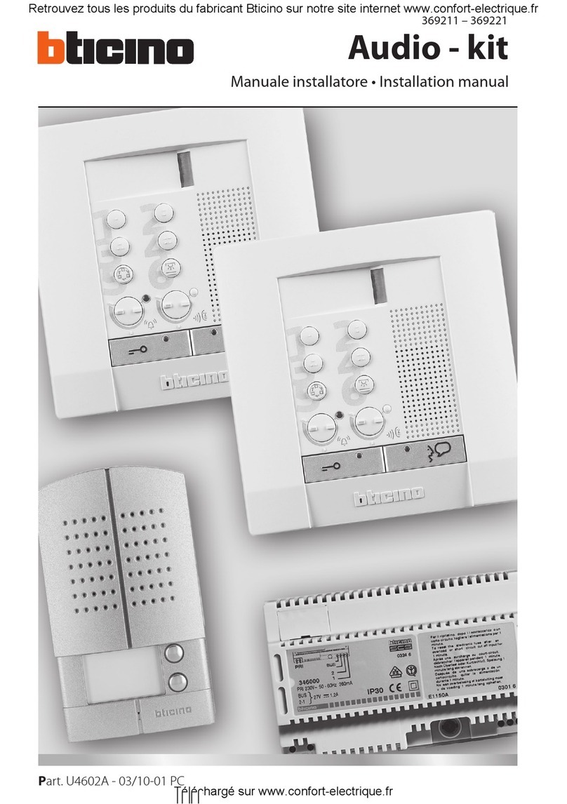 Bticino 369211 User manual